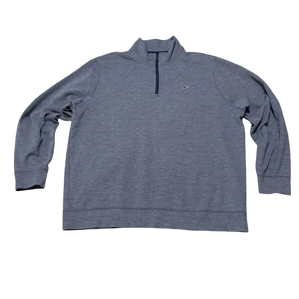 Vineyard‎ Vines Men's 1/4 Zip Pullover Sweater Blue Size XXL 26 x 29